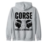 Corse Force Et Honneur Tête De Maure Identité Fierté Sweat à Capuche