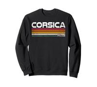 Corse France Retro Palm Sunset Tropical Beach Sweatshirt
