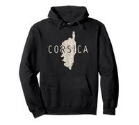 Corse Map Word Art - Corse France Souvenir Sweat à Capuche
