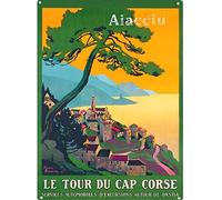 Corse Petite Plaque métallique Le Tour du Cap 21 x 15 cm