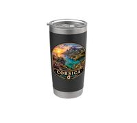 Corse Superbe île Méditerranéenne Beauté Gobelet isotherme en acier inoxydable double paroi