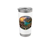 Corse Superbe île Méditerranéenne Beauté Gobelet isotherme en acier inoxydable double paroi