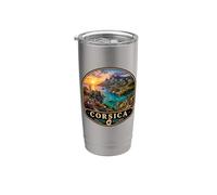 Corse Superbe île Méditerranéenne Beauté Gobelet isotherme en acier inoxydable double paroi
