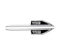 CoRser 2 pcs Insigne de Lame latérale, pour Alfa Romeo 159 Voiture Métal Logo Autocollant Décoratifs Accessoires extérieurs Badge,A/Black