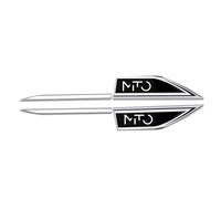 CoRser 2 pcs Insigne de Lame latérale, pour Alfa Romeo Mito Voiture Métal Logo Autocollant Décoratifs Accessoires extérieurs Badge,A/Black