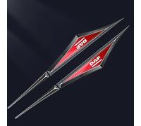 CoRser 2 pcs Insigne de Lame latérale, pour DAF XF 95 105 Voiture Métal Logo Autocollant Décoratifs Accessoires extérieurs Badge,C/Red-Black