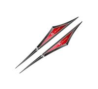 CoRser 2 pcs Insigne de Lame latérale, pour DS Spirit DS3 DS4 DS4S DS5 5LS DS6 DS7 Wild Rubis Voiture Métal Logo Autocollant Décoratifs Accessoires extérieurs Badge,C/Red-Black
