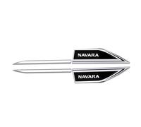 CoRser 2 pcs Insigne de Lame latérale, pour N-issan Pickup Navara D22 D40 D23 Frontier Titan Voiture Métal Logo Autocollant Décoratifs Accessoires extérieurs Badge,A/Black