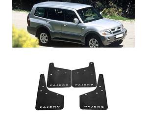 CoRser 4 Pièces Voiture Caoutchouc Bavettes, pour Mitsubishi Pajero 2004-2021 Avant Arrière Roue Protection Anti-Éclaboussures Garde-Boue Protection Accessoires