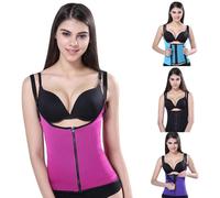 Corset À Fermeture Éclair Pour Femmes, Gilet De Sudation, Vêtement Amincissant, Sculpture, Néoprène, Taille En Caoutchouc