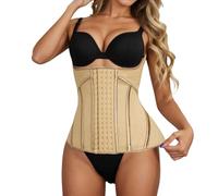 Corset amincissant en latex 2025 pour femme, ceinture d'entraînement, soutien de la posture, corset de fitness, corset court, beige, XL
