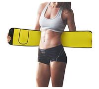 Corset amincissant pour femme - Body gainant - Ceinture abdominale en plastique - Ceinture de transpiration - Corset sculptant - Solution aplatissante du ventre, jaune, XL