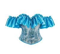 Corset Deguisement Femme Corset Gothique, Corsets Femmes Bustier Vintage Dentelle Broderie Embroidered Push-Up Ventre Plat Grande Taille Robes De Soirée Elegant Classique