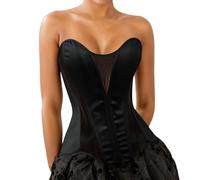 Corset Deguisement Femme Corset Vampire, Corsets Femmes Bustier Victorien Dentelle Push-Up Embroidered Ventre Plat Grande Taille Robes De Soirée Halloween Elegant Haut