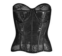 Corset en dentelle 2025 pour un usage quotidien - Body amincissant élégant polyvalent et design parfait pour être associé à un jean, Noir , L