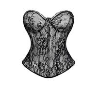 Corset Femme Bustier Corset Halloween, Bustier Femmes Corsets Push-Up Dentelle Broderie Embroidered Classique Ventre Plat Grande Taille Robes De Soirée Halloween Costume Sexy