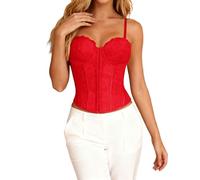 Corset Femme Deguisement Rumi Kpop Corset Blanc Bustier Costume Pirate Rose Top Violet Vampire Vert Mariage Clown Mal Descendants Shapewear Green Jaune 3Xl Dentelle Rouge Noir Et Bleu Marron