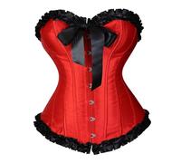 Corset Femme Halloween Corset Pirate Femme, Bustier Femmes Corsets Push-Up Dentelle Broderie Embroidered Classique Ventre Plat Grande Taille Robes De Soirée Halloween Costume Sexy