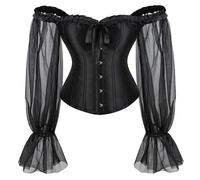 Corset Femme Medieval Corset Traditionnel Européen, Bustier Sculptant Boné avec Armature, Shapewear Satiné, Design Élégant à Épaule Unique
