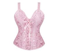 Corset femme sous la poitrine avec porte-jarretelles : corset traditionnel femmes Oktoberfest imprimé floral taille dresseur corset renaissance costume traditionnel corset poitrine pleine poitrine