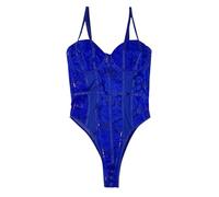Corset Femme Tenue Medievale Pirate Body Sculptant Gaine Top Bustier Chic Baleine À Lacets Ceinture Élastique Tee Shirt Percko Dos Harnais Marron Cottagecore Vest Overbust Lace-Up Bleu S