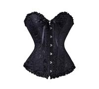 Corset Femme Ventre Plat Deguisement Halloween Sexy Diablesse - Robe Gothique Vintage PlisséE Jupe Tutu en Dentelle Grande Taille Broderie Medieval Et Tulle Punk Rock