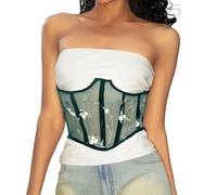 Corset Femme Victorien, Corset Serre-Taille Brodé pour Une RaffinéE Quotidien avec Ossets Et Design ÉLéGant sous Jean Toute L'AnnéE