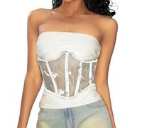 Corset Femme Victorien, Corset Serre-Taille Brodé Pour Une RaffinéE Quotidien Avec Ossets Et Design ÉLéGant Sous Jean Toute L'AnnéE