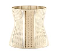 Corset gainant pour femme en latex long torse, beige, XXS
