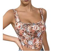 Corset gothique femme corset Imprimé femme Palais steampunk style médiéval à lacets Classique Sexy Débardeurs rétro Tunique Push-up Top Slim Fit bustier bretelles Halloween Carnaval Cocktail Soiree