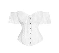 Corset Halloween Femme,Corset éLéGant à éPaules DéNudéEs Et Manches En Dentelle Pour Sculpter Le Haut Du Corps Couture Moderne Sans Ajout De Couleurs Ni