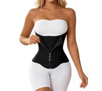 Corset Medieval, Body gainant amincissant avec fermeture éclair et triple agrafe sur le devant, fermeture éclair dorée, soutien de la tête et du dos, sous-vêtements sans coutures.