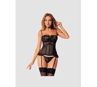 Corset porte-jarretelles Serena Love noir