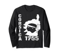 Corsica 1755 Tête De Maure Drapeau Corse Vintage Manche Longue