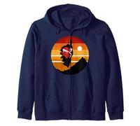 Corsica Île Coucher de Soleil et Montagnes Carte Corse Sweat à Capuche