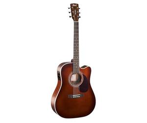Cort 6 String Acoustic-Electric Guitar, Right Handed, Brown (MR500E BR)