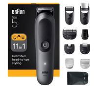 Braun AIO5560 tondeuse à cheveux Noir, Gris 14 Lithium-Ion (Li-Ion)