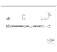 Flexible de frein Essieu avant gauche 19032894 CORTECO pour HONDA CIVIC VI Coupé