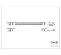 CORTECO Flexible de frein Durite de frein 19034686 à l'arrière 315mm