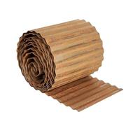 Corten Rouleau de Bordure de pelouse ondulée, en Acier galvanisé pré-rouillé, Facile à Installer, Bordure de pelouse Flexible, 16 cm de Haut, 12 m de Long