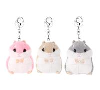 Cortes de tête pour Les Enfants, Peluche clés, Hamster Keychain 3pcs Filles Mignon clés clés en Peluche Douce clés clés Hamster Sac Sac à Dos Pendentif Hamster en Peluche Cadeau pour Filles Cadeau