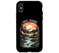Cortez Colorado USA Retro Mountain Retro Style Coque pour iPhone X/XS