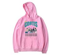 CORTIS COLOR OUTSIDE THE LINES Merch Sweat à capuche unisexe - Pull graphique streetwear tendance pour les fans de K-Pop, rose, M
