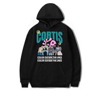 CORTIS COLOR OUTSIDE THE LINES Merch Sweat à capuche unisexe - Pull graphique streetwear tendance pour les fans de K-Pop, Noir , XXS