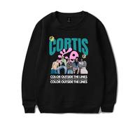CORTIS COLOR OUTSIDE THE LINES Merch Sweatshirt - Pull unisexe à col rond pour le soutien des fans et la mode décontractée, Noir , XXS