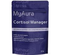 Cortisol,Cortisol Manager,Anti Cortisol Puissant, Formule ultra concentré,150 g,30 doses=30 jours,Ashwagandha-Magnésium glycinate-Safran-L-théanine-D3, Anti stress & fatigue,Saveur framboise & Citron
