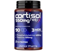 Cortisol HelpX Phosphatidylserine 450mg & L Theanine 100mg 90 Gélules (Cure de 3 Mois) Complément Alimentaire Nootropique Cortisol Manager Favoriser Memoire et Concentration Sans Gluten Italienne