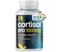 Cortisol Pro 1000 mg | 120 Gélules | 2 Mois Intégration | Bisglycinate de Magnésium 300 mg, L-Théanine 200 mg, Vitamine B6 2,8 mg | Végan | Sans Gluten | Fabriqué en Italie
