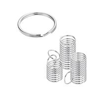 CORTNEY 100 Pièces Petits Anneaux Porte Clé, 15mm Anneaux Fendus Ronds en Métal Argenté, pour la Maison, L'organisation de Clés et la Fabrication de Travaux Manuels