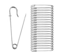 CORTNEY 20 Pièces Grandes Épingles à Nourrice, 75MM Epingle de Surete Métalliques, Argent Épingles à Couches de Sûreté, pour Kilt, Couverture, Tricot, Travaux Manuels, Châles